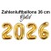 Zahlendekoration Silvester 2026 gold 36cm grosse Zahlen befüllbare Ballons aus Folie