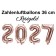 Zahlendekoration Silvester 2027 roségold 36cm grosse Zahlen befüllbare Ballons aus Folie