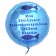 Zu Deiner Kommunion alles Gute, türkiser Luftballon aus Folie ohne Helium