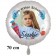 Großer Fotoballon zur Einschulung, zum 1. Schultag. Ballon in Weiß mit Foto und Namen des Schulkindes zur Einschulung