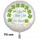 Großer Silvester Luftballon: Zum Neuen Jahr Viel Glück! Satin de Luxe, weiß, 70 cm
