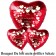 Valentinstag Ballon-Bouquet rote Herzballons "Du bist mein größter Schatz"!