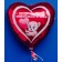 zum Valentinstag, Happy Valentines Day, Bärchen-Luftballon mit Ballongas Helium