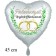 Zur Perlenhochzeit - Herzliche Glückwünsche, Luftballons aus Folie, 45 cm, Satinweiß
