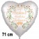 Zur Hochzeit herzlichen Glückwunsch! 71 cm großer Herzballon zur Hochzeit, Folienballon inklusive Helium
