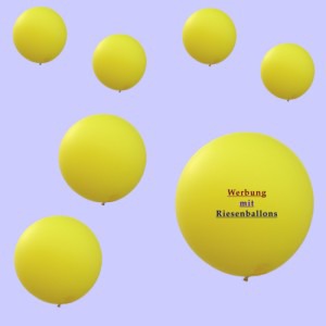 Werbung mit Riesenluftballons