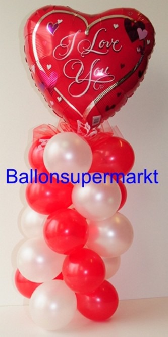 Dekoration aus Ballons zu Liebe und Valentinstag