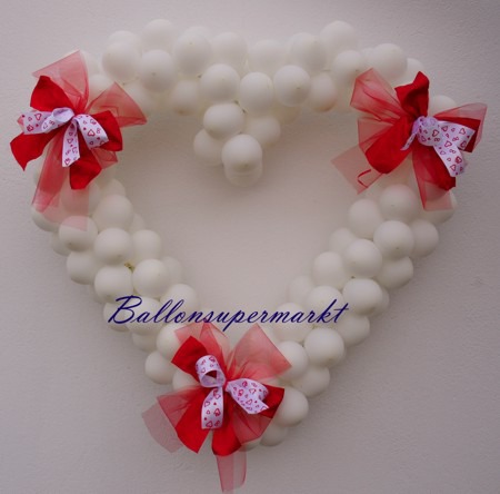 Hochzeitsauto-Dekoration-Luftballons-Weiss