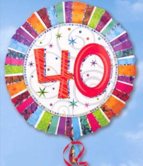 Folienballon: 40. Geburtstag