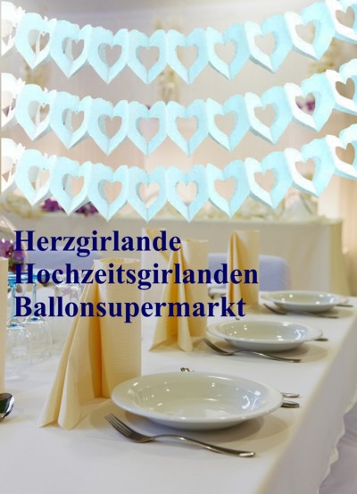 Hochzeit-Dekoration-Herzgirlanden