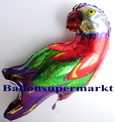 Glitzer-Papagei-Luftballon-aus-Folie