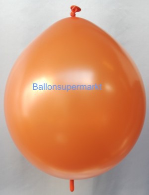 Girlandenballon-Kettenballon-Orange-Metallic