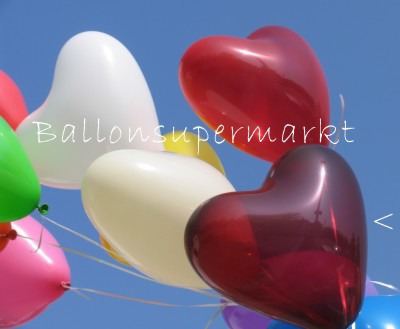 Herzballons Burgund