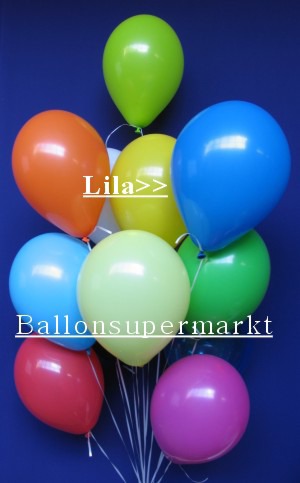 Luftballontraube Standard Rundballons Oval Lila
