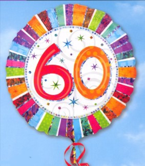 Geburtstag 60. Folienballon