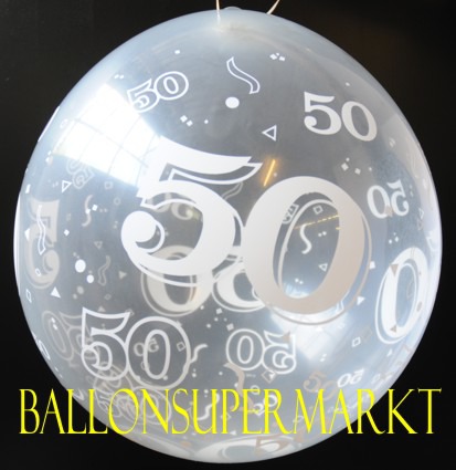 Geschenkballon Goldene Hochzeit, Verpackungsballon, Stuffer-Ballon für Hochzeitsgeschenke, zum 50. Geburtstag und Jubiläum