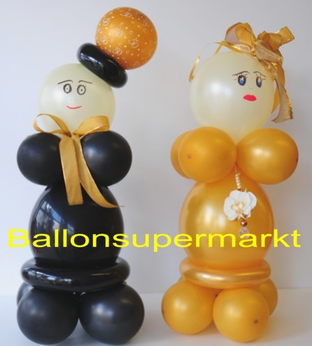 Dekoration-Goldene-Hochzeit-Hochzeitspaar-Luftballons-01