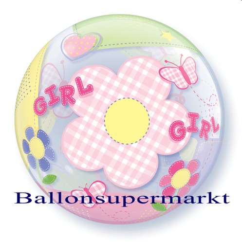 Geburt-Baby-Girl-Bubble-Luftballon-ohne-Helium