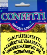 Konfetti, Tischdeko