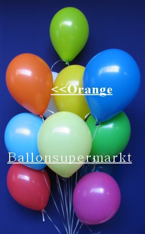 Luftballontraube Standard Rundballons Oval Orange