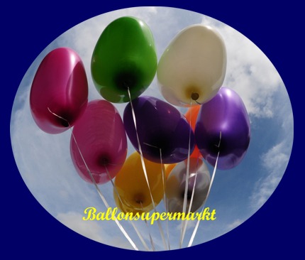 Große bunte Herzluftballons in 40 -45 cm Durchmesser