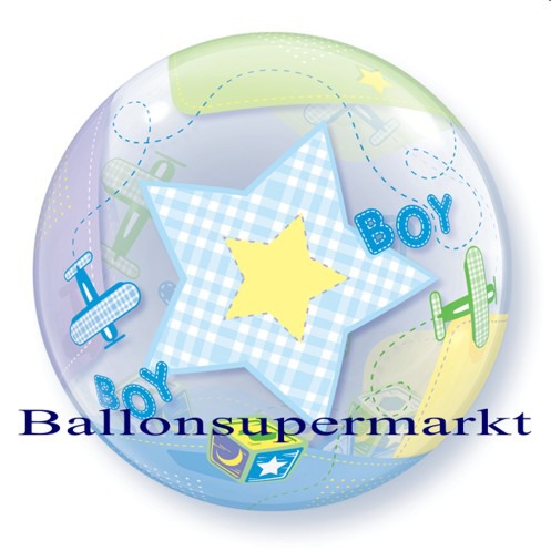 Geburt-Baby-Boy-Bubble-Luftballon-ohne-Helium