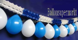 Luftballons blau weis, Girlanden blau weiss 02