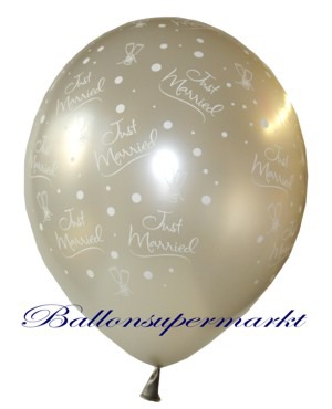 Just-Married-Hochzeits-Luftballon-Silber