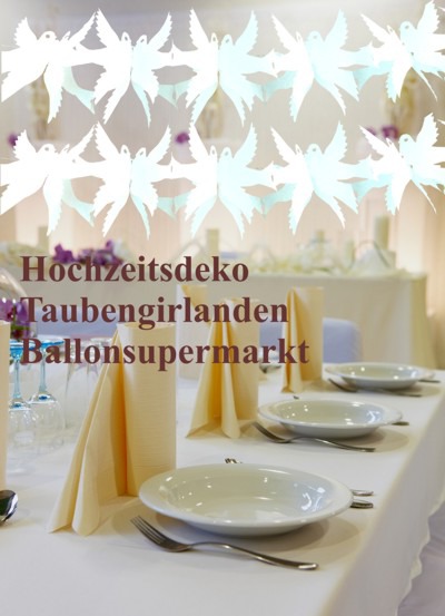 Hochzeit-Dekoration-Hochzeitsgirlanden-Tauben