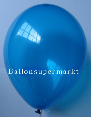 Luftballons Rundballons Oval Blau Kristall
