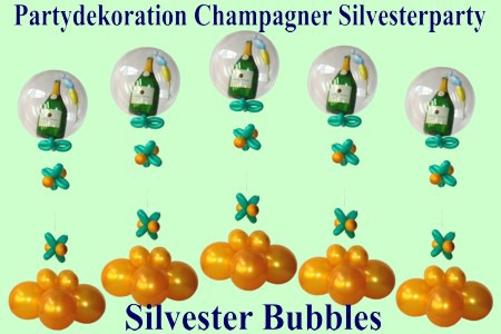 Partydekoration-Champagner-Silvesterparty