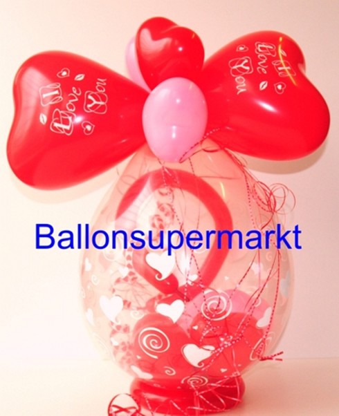 Mit Liebe schenken, Geschenk im Ballon zum Valentinstag