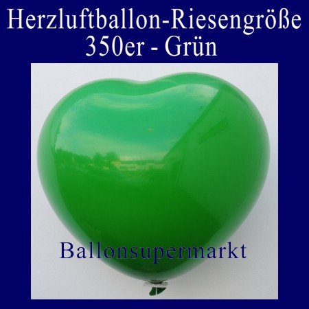 Herzluftballon-Riesenluftballon-Riesenballon-Herz-Gruen