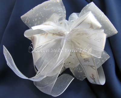 Hochzeitsdeko Zierschleife, Goldene Hochzeit