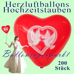 Herzluftballons-Hochzeitstauben-200-Luftballons-Herzen