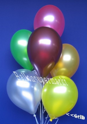 Luftballons Metaalic in Gelb