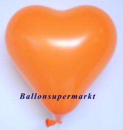 Orangener-Herzluftballon-Mini