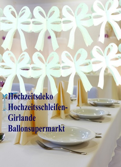 Dekoration-Hochzeit-Hochzeitsschleifengirlande