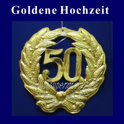 Dekoration Goldene Hochzeit Dekohänger Zahl 50