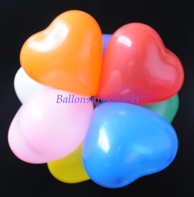 Herzluftballons Mini, Mini-Herzballons, Dekorationsballons aus Latex, Luftballons Herzen in Miniaturform