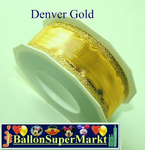 Deko-Zierband-Schmuckband-Denver-Gold-Rolle