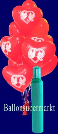 Herzluftballons-mit-Hochzeitstauben-10-Liter-Helium