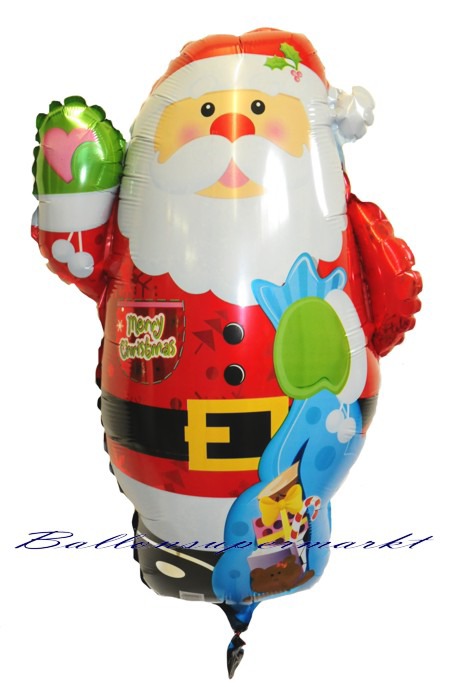 Grosser-Weihnachtsballon-Nikolaus-Weihnachtsmann