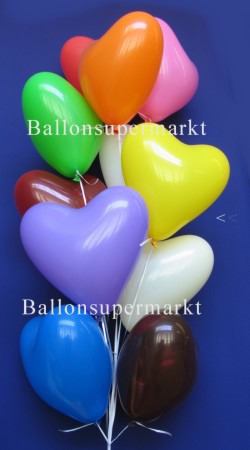 Herzballons Gelb