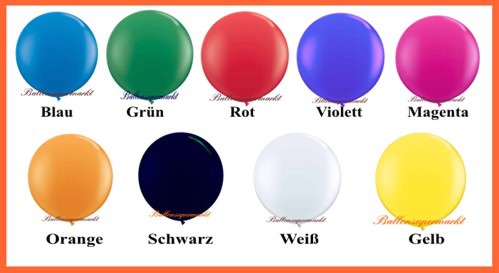 Riesenballons, 600er, Farben