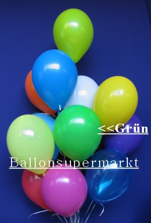 Luftballontraube Standard Rundballons Oval Grün