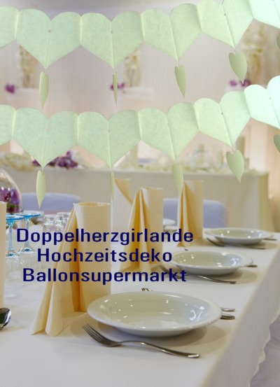 Hochzeit-Dekoration-Doppelherzgirlanden