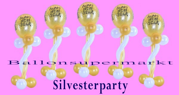 Silvesterparty-Luftballons-Ballondekorationen
