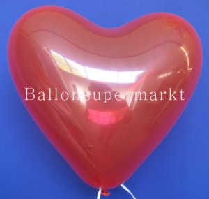 Herzluftballons Kristall-Rot