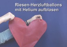 Ballonsupermarkt-Onlineshop - Herzluftballons mit Helium aufblasen, Luftballons in Herzform, Anleitung